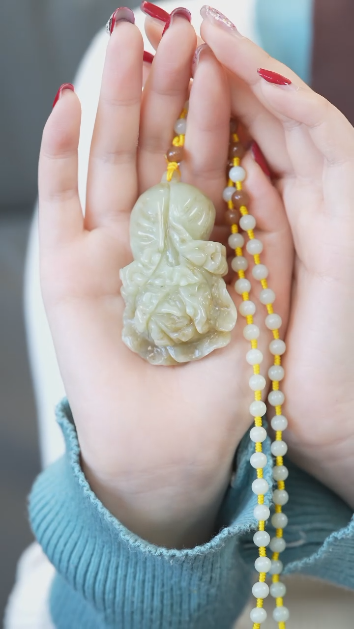 【闪购商品】和田玉吊坠未镶嵌白菜