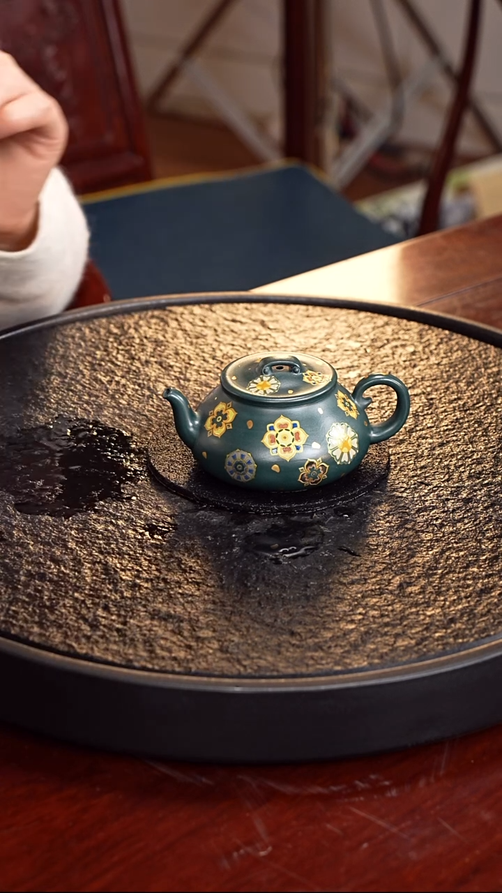 茶壶紫砂TYQ 七十二变22  绿泥  160毫升