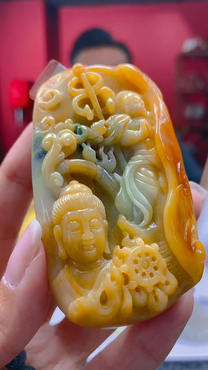 未镶嵌定制翡翠KK翡翠毛货吊坠-33