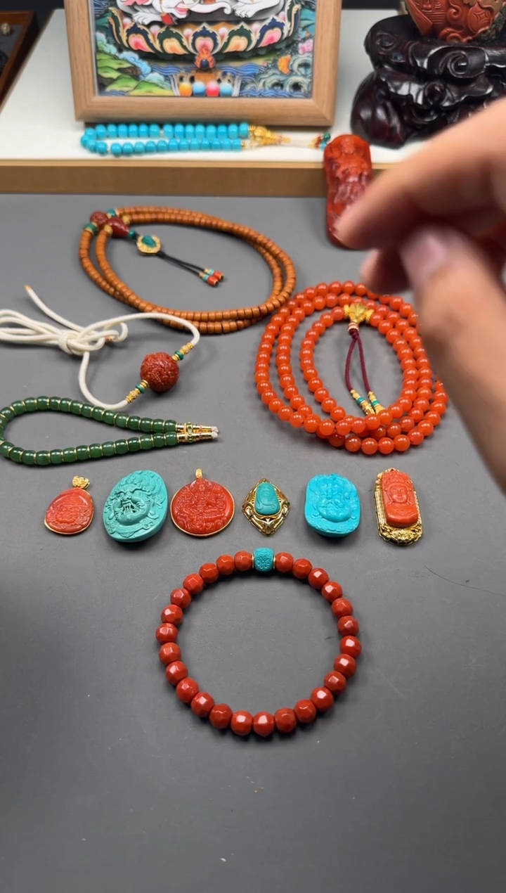 【闪购商品】南红玛瑙手串手串18K金镶嵌手串手串