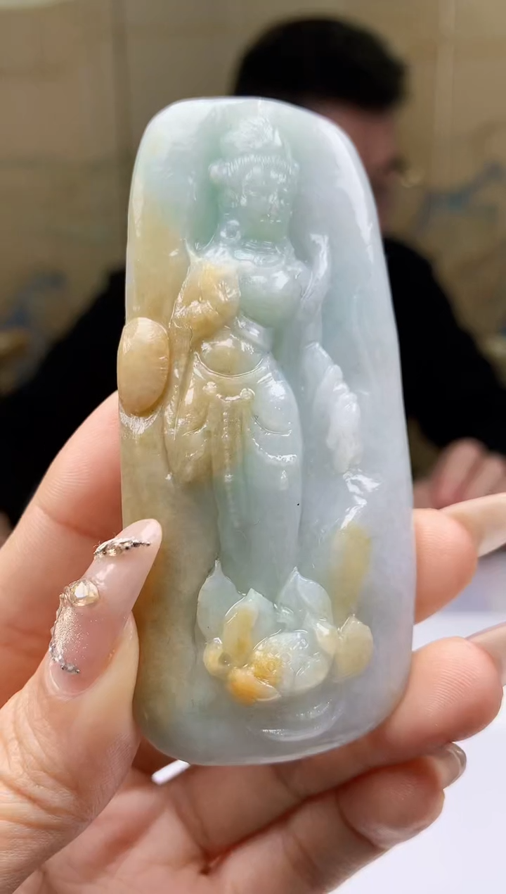 【闪购商品】定制翡翠未镶嵌5152ty-毛货挂件46