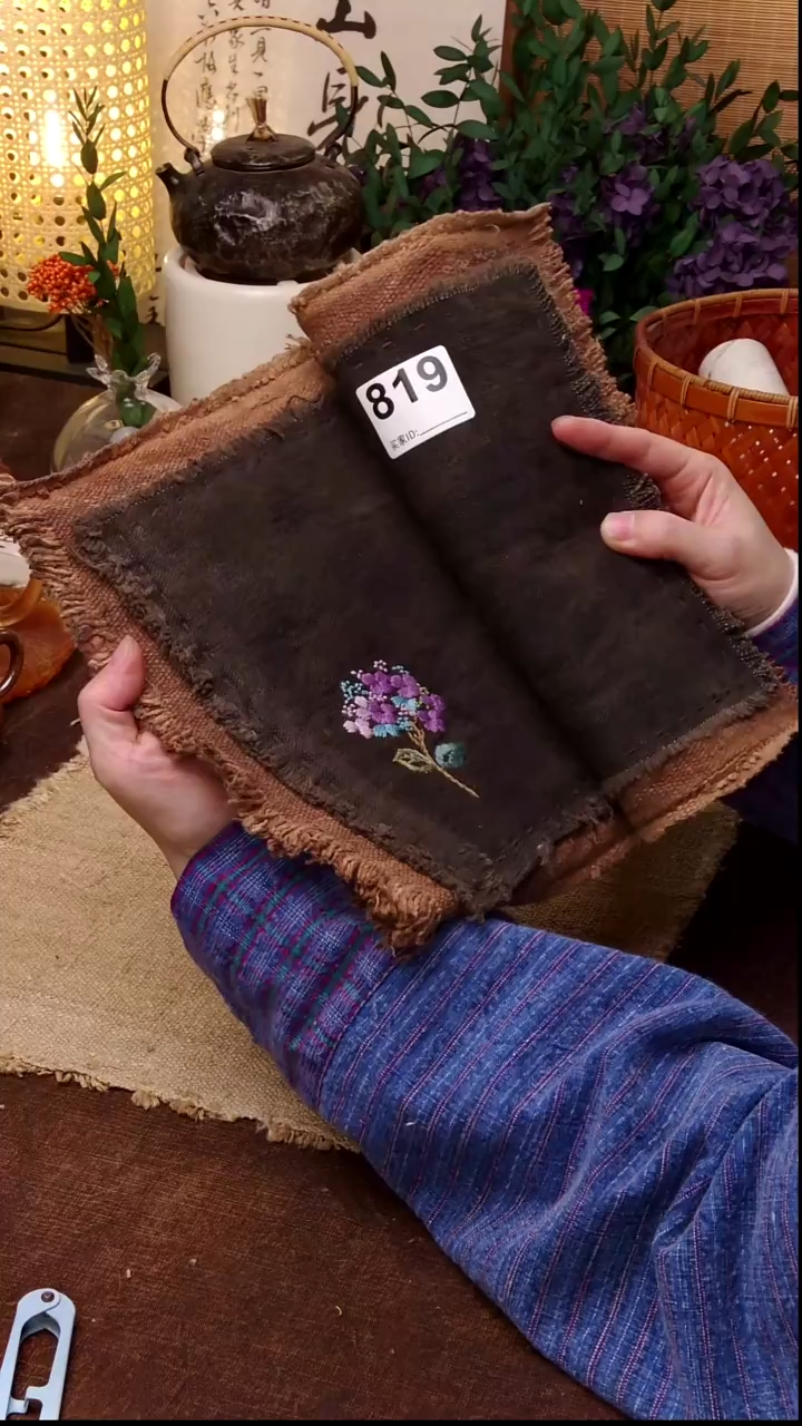 壹* Cici手作刺子绣柿染壶垫杯垫819