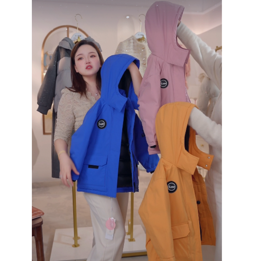 冬季女童新国标加厚防寒白鸭绒羽绒服15415A349