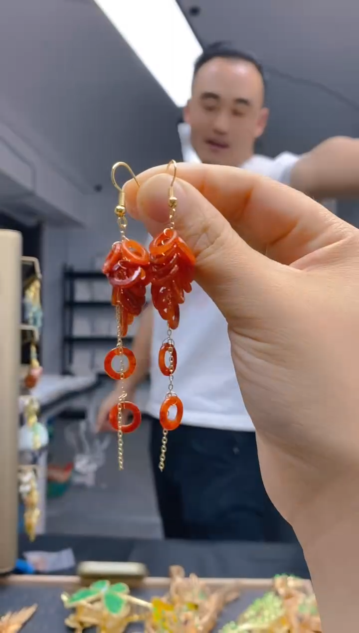 【闪购商品】翡翠耳饰合金0222翡翠耳钩