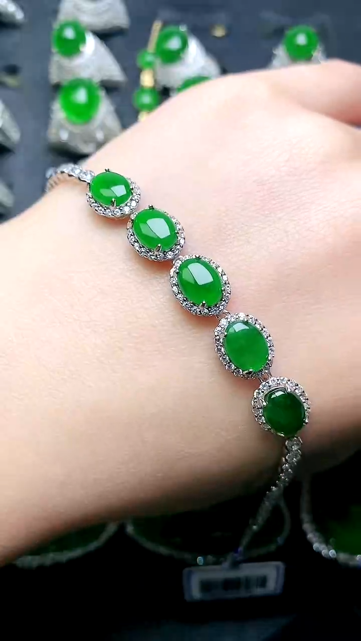 【闪购商品】翡翠手链未镶嵌蛋面手链