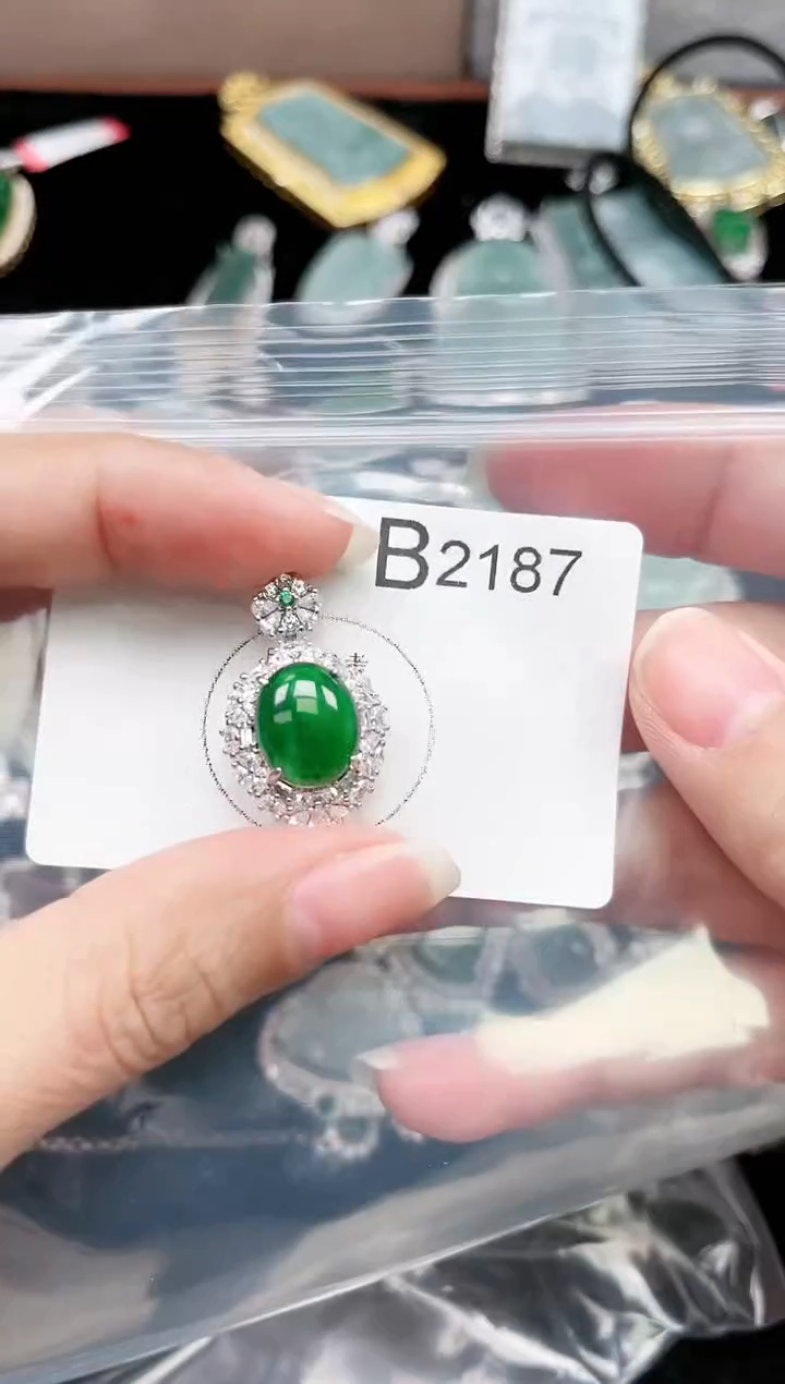 【闪购商品】翡翠颈饰未镶嵌2187赠皮绳