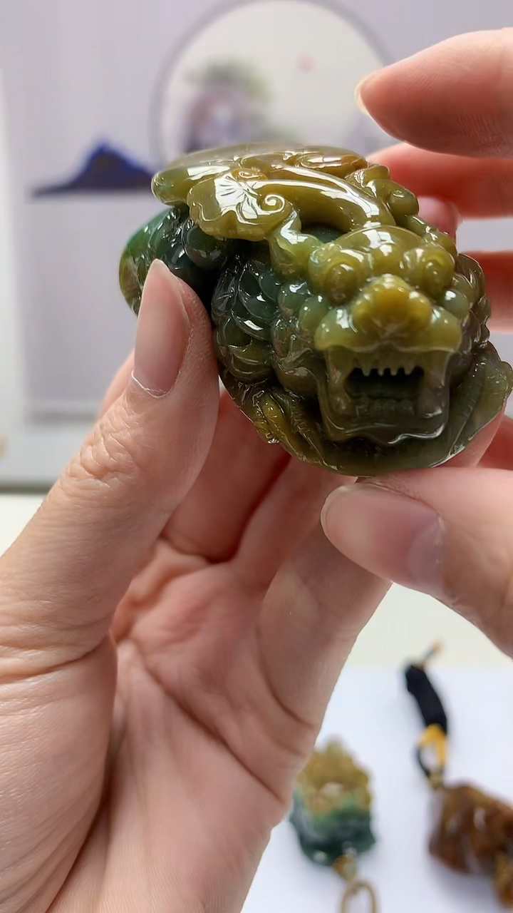 【闪购商品】定制翡翠未镶嵌4917zm-毛货挂件貔貅181