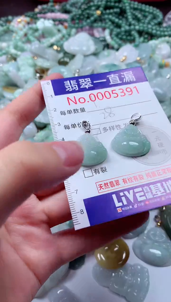 翡翠未镶嵌吊坠(不含链)5391多样性