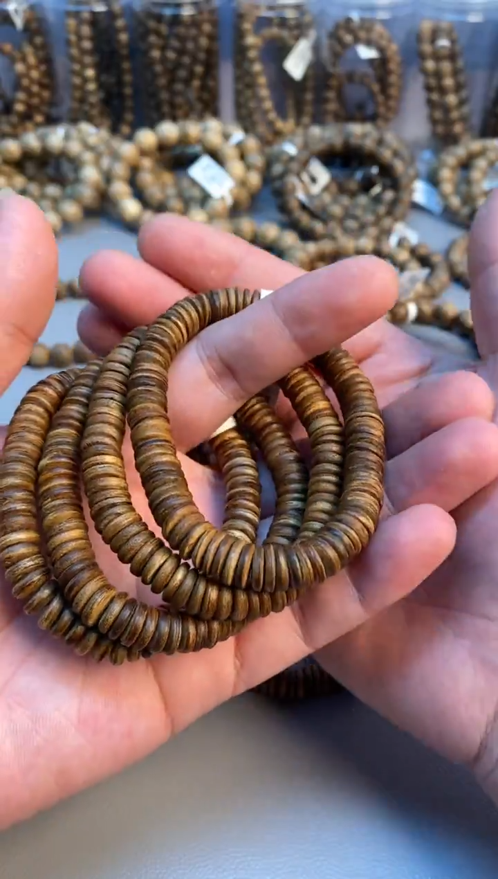 沉香手串达拉干随型片片珠单圈红土沉多样性发其一