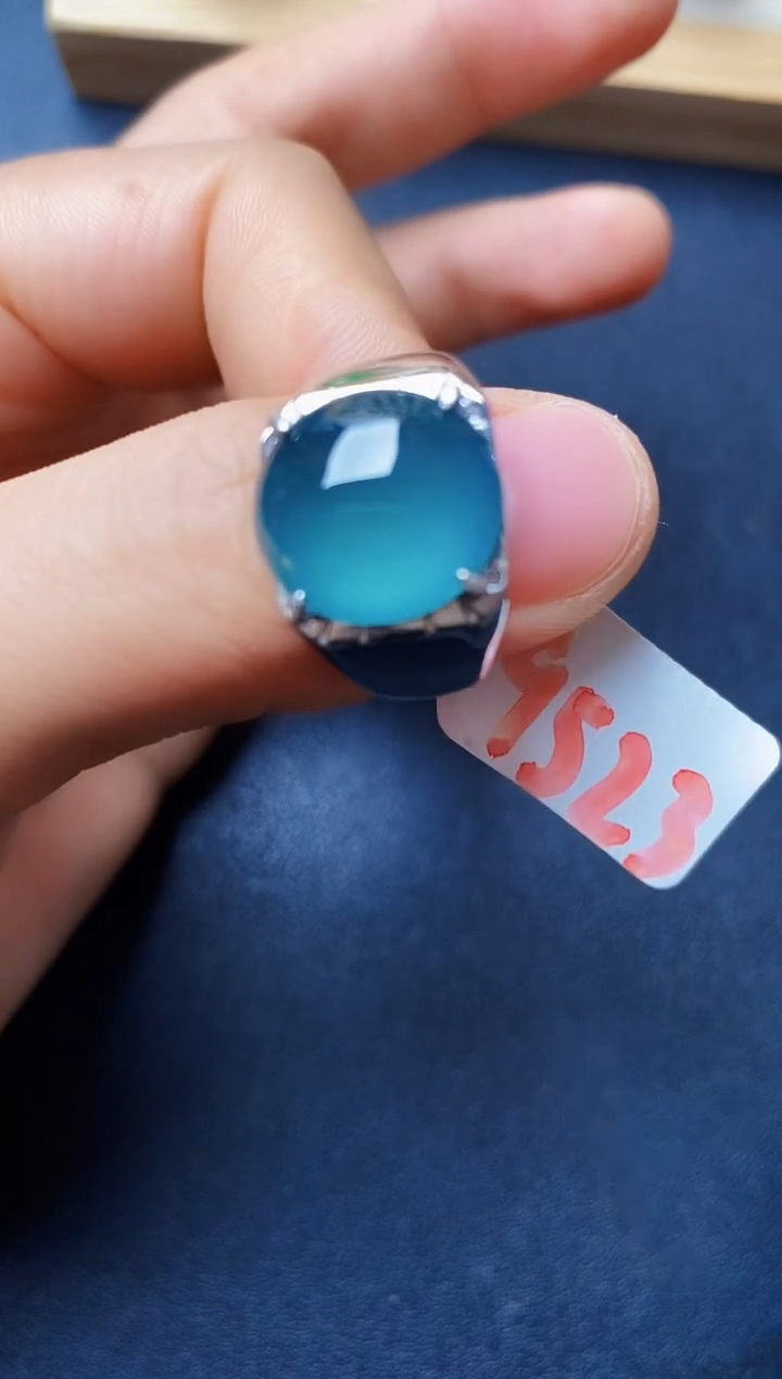 银S925镶嵌戒指翡翠22222222