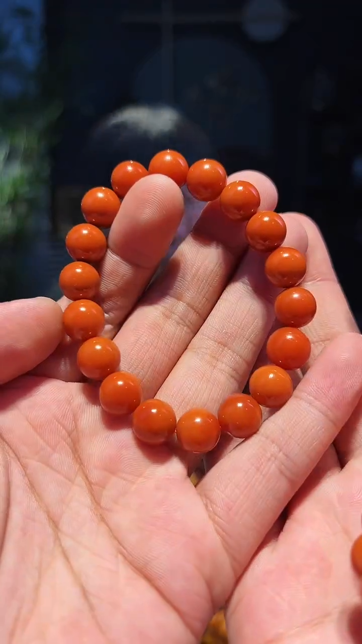【闪购商品】南红玛瑙手串未镶嵌11+精圆单圈