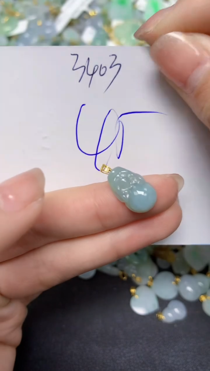 【闪购商品】翡翠颈饰18K金镶嵌 天然翡翠A货