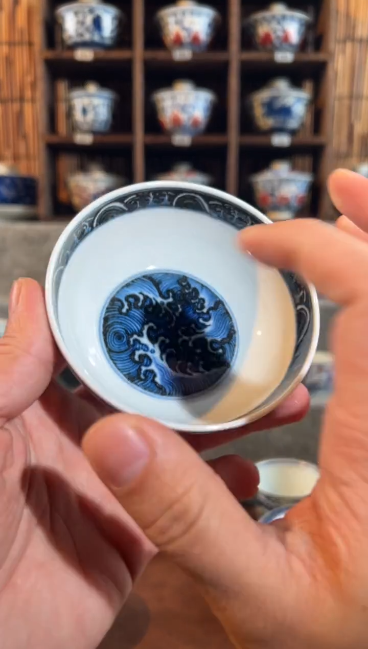 【闪购商品】908天禄言瓷手绘茶器天花板