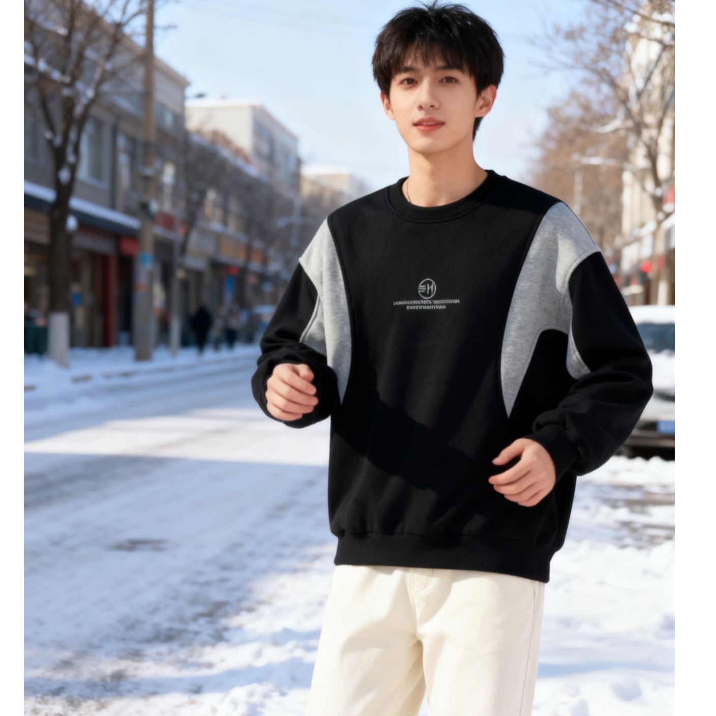 9512279高端专享儿童秋冬款加绒卫衣黑色（靠谱）