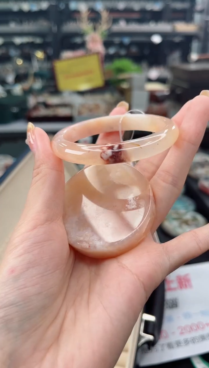 【闪购商品】石英质玉手镯未镶嵌52圈口（赠品镯心）3234645