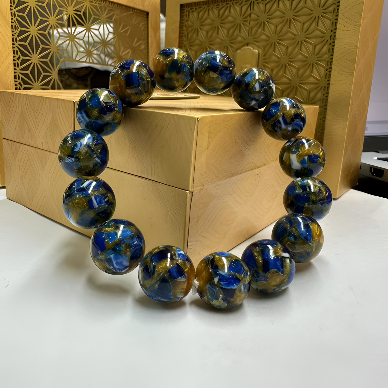  高定—古典款 精致蓝色多样性手串（S21)