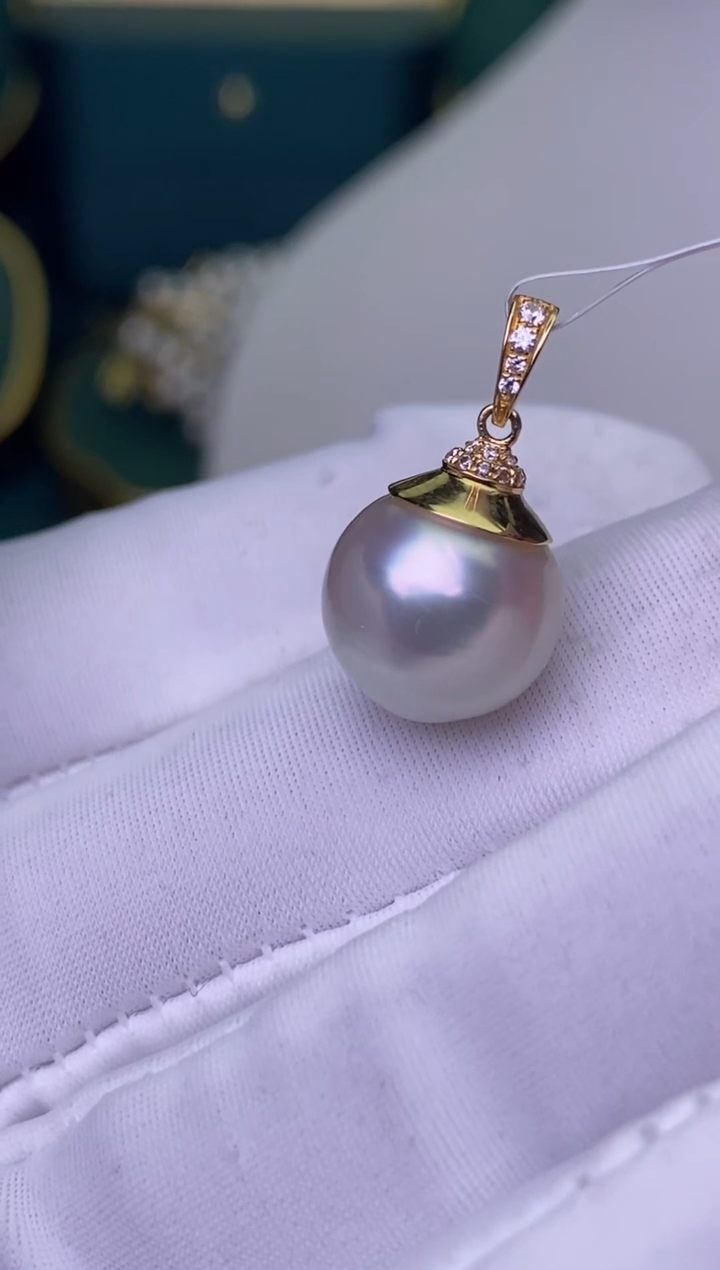 【闪购商品】海水珍珠颈饰18K金镶嵌11-12