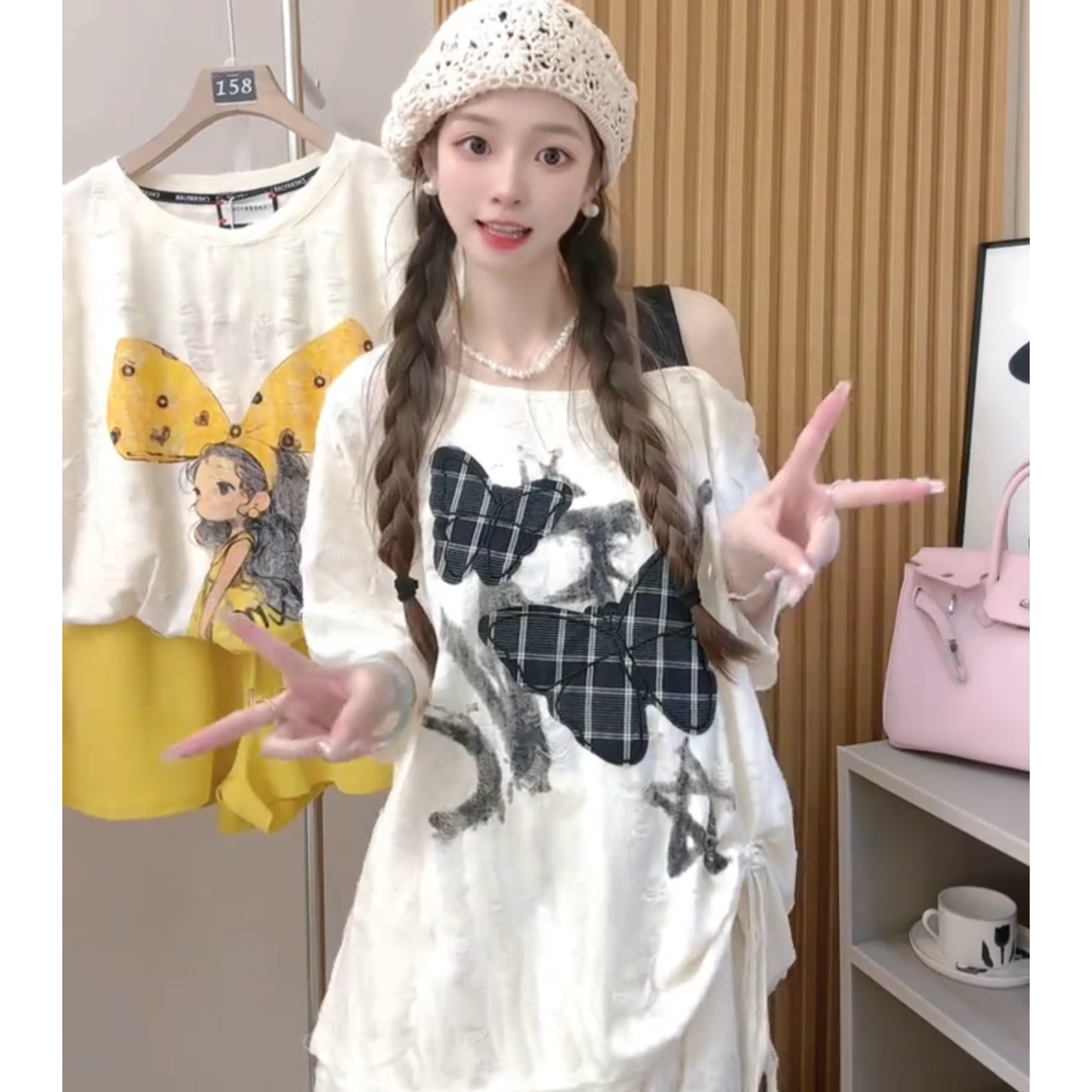 【甜甜套装2】2025新款时尚休闲百搭印花短裤