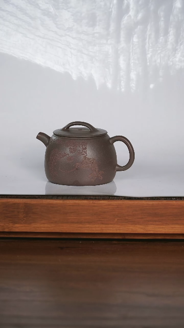 【闪购商品】紫砂茶壶 井栏汉瓦 青灰紫泥 150cc
