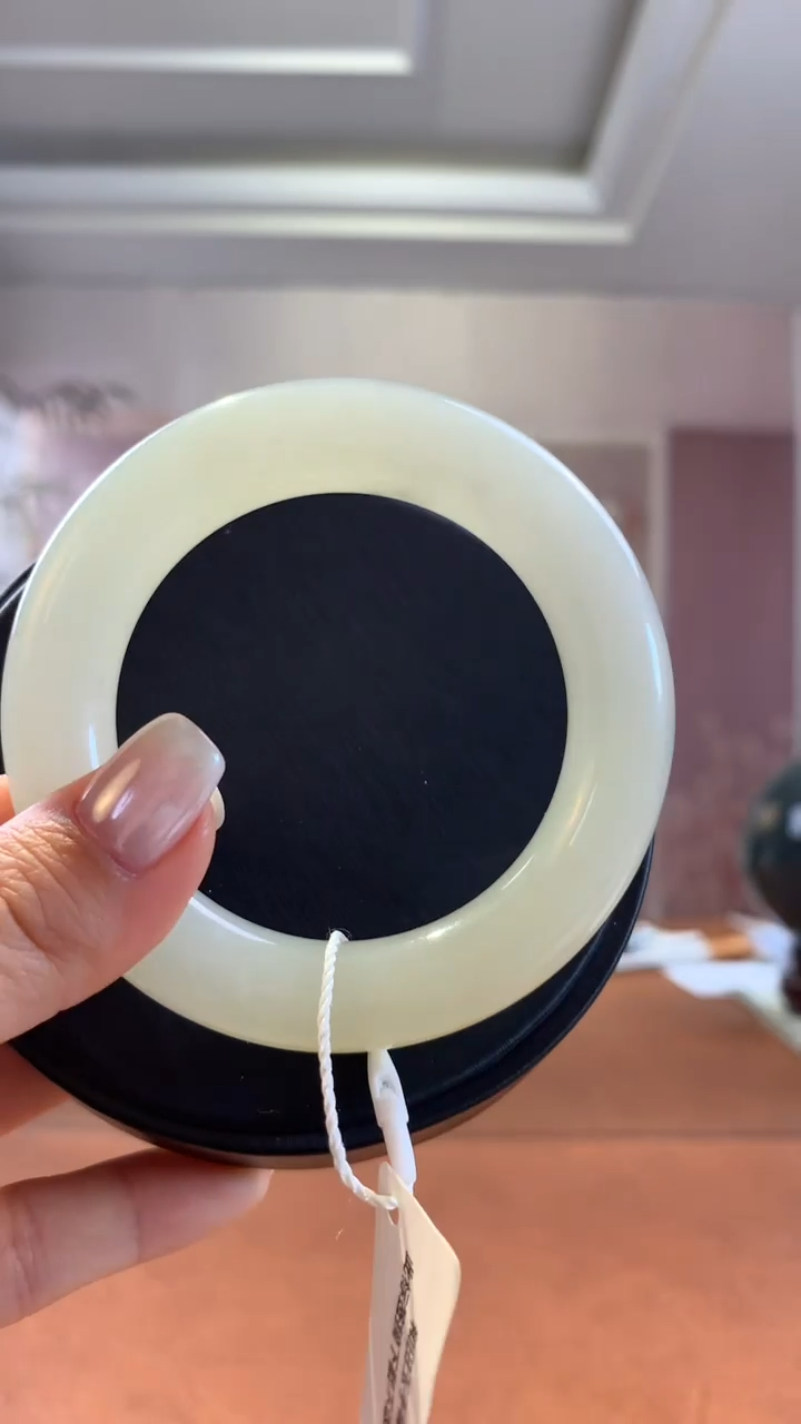 未镶嵌和田玉把件54胖圆冰晴手镯