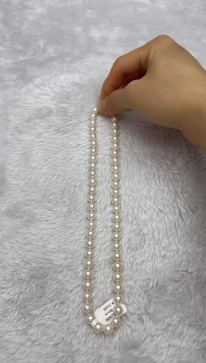 项链银S925镶嵌海水珍珠AK7.5-8mm