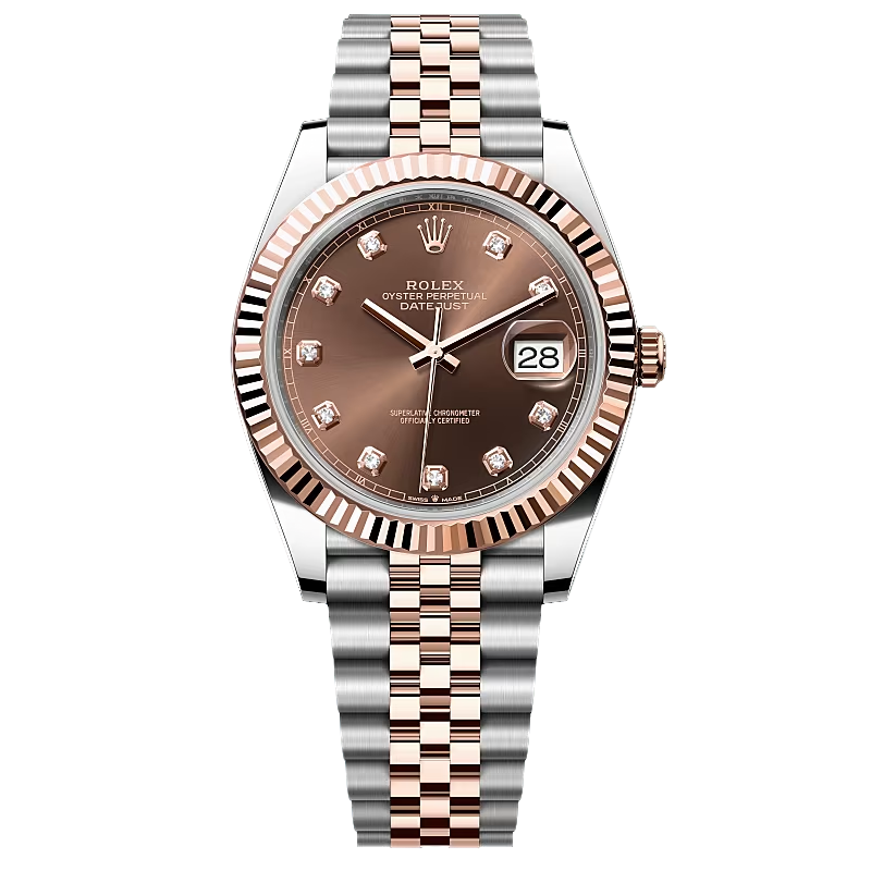 95新 Rolex/劳力士 日志/m126331-0004/24全套/41mm/五珠咖钻/男