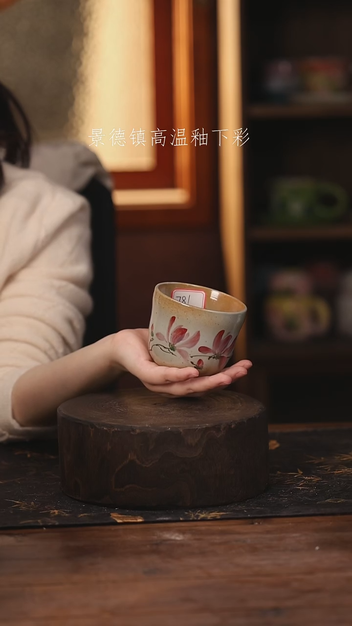 陶瓷景德镇高温釉下手绘陶瓷@L781@