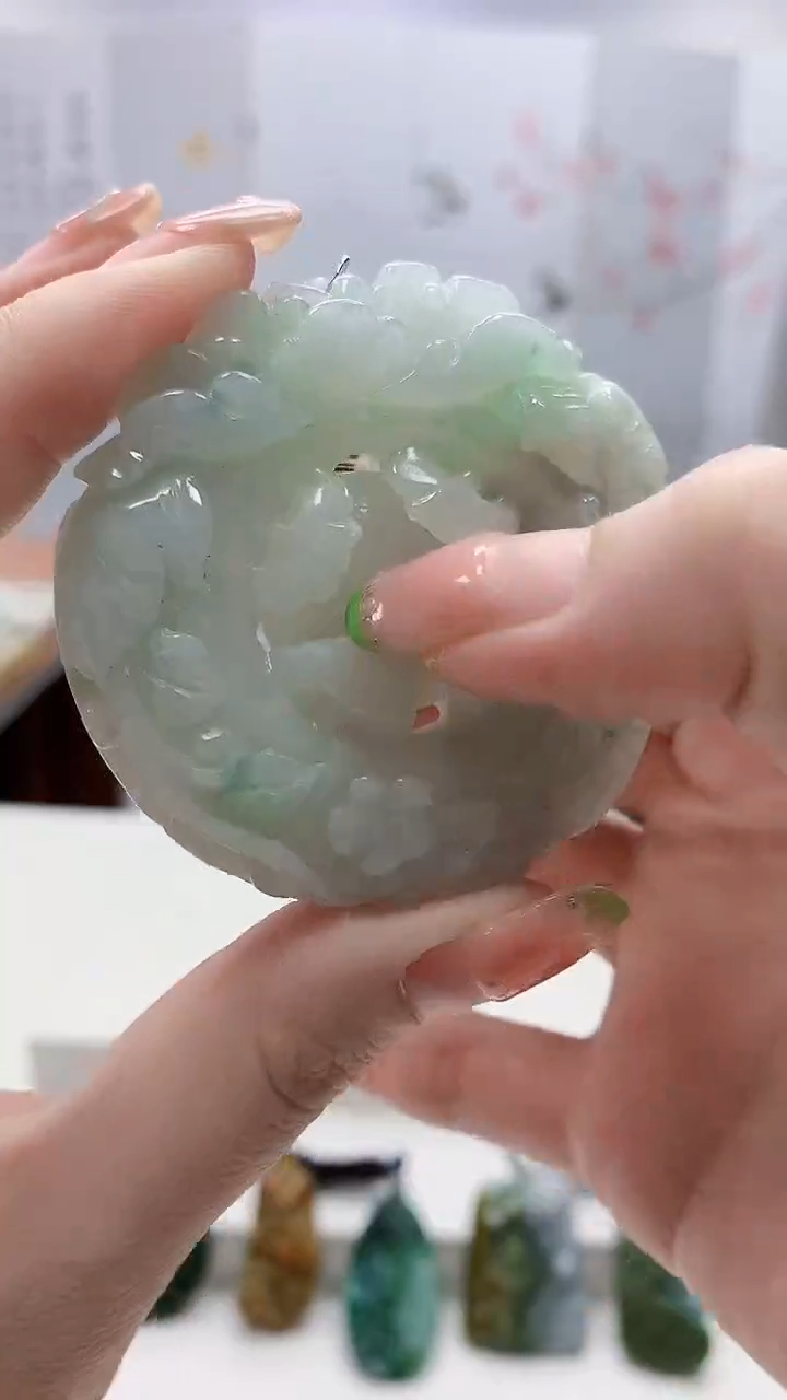 未镶嵌定制翡翠4917ry-毛货挂件172