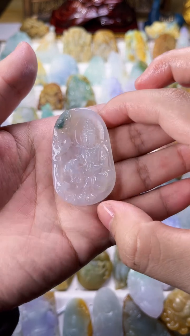 【闪购商品】定制翡翠未镶嵌毛货定制观音 不退不换