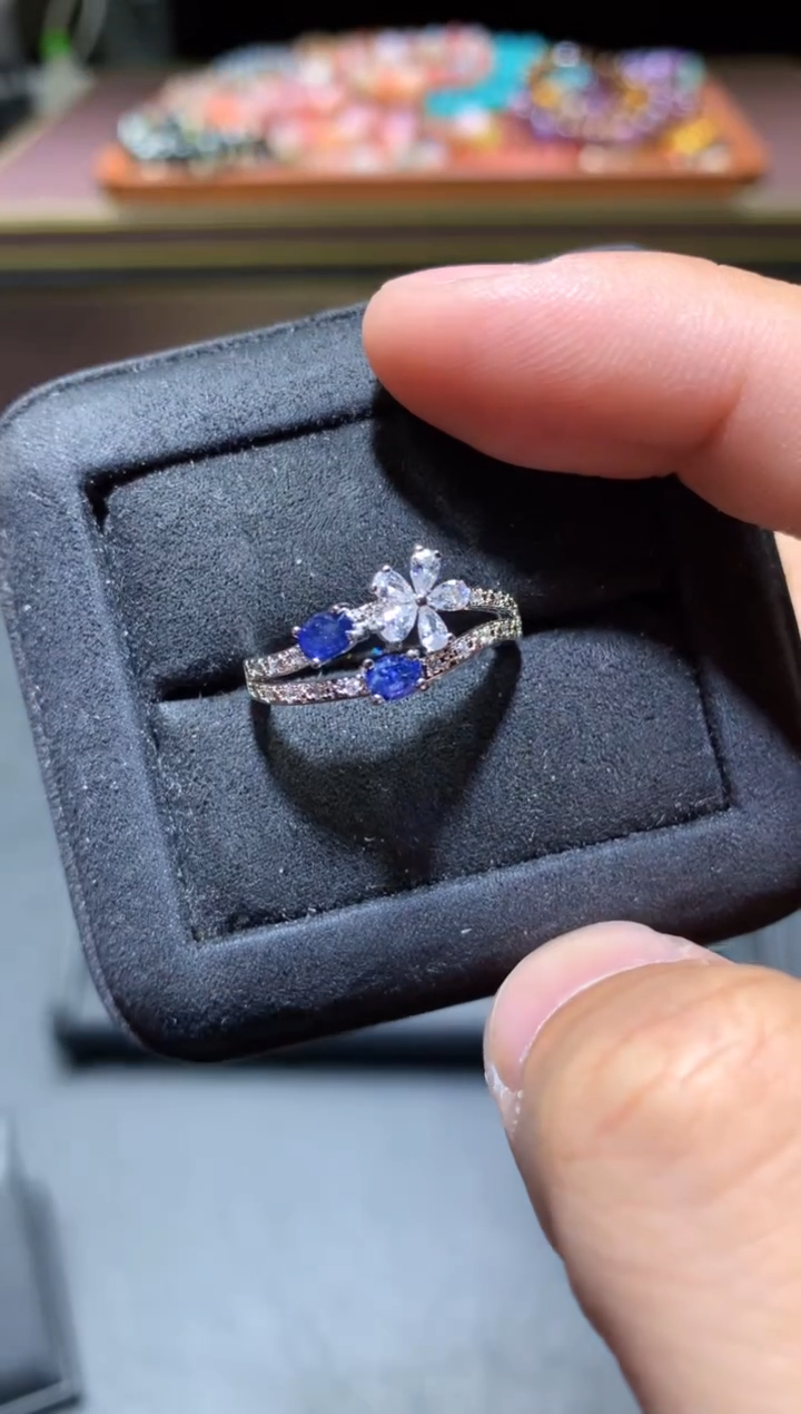 【闪购商品】蓝宝石戒指未镶嵌K63【多样性发其一】