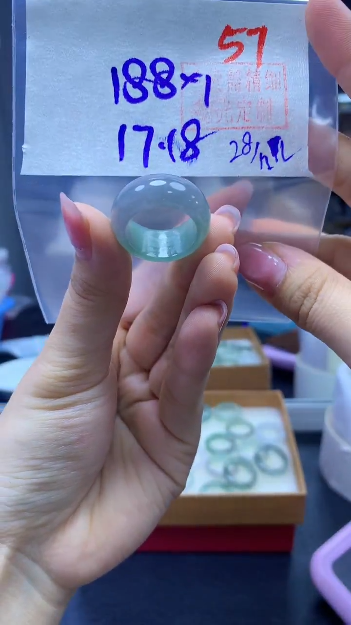 未镶嵌定制翡翠戒圈#188元-毛货需精细抛光