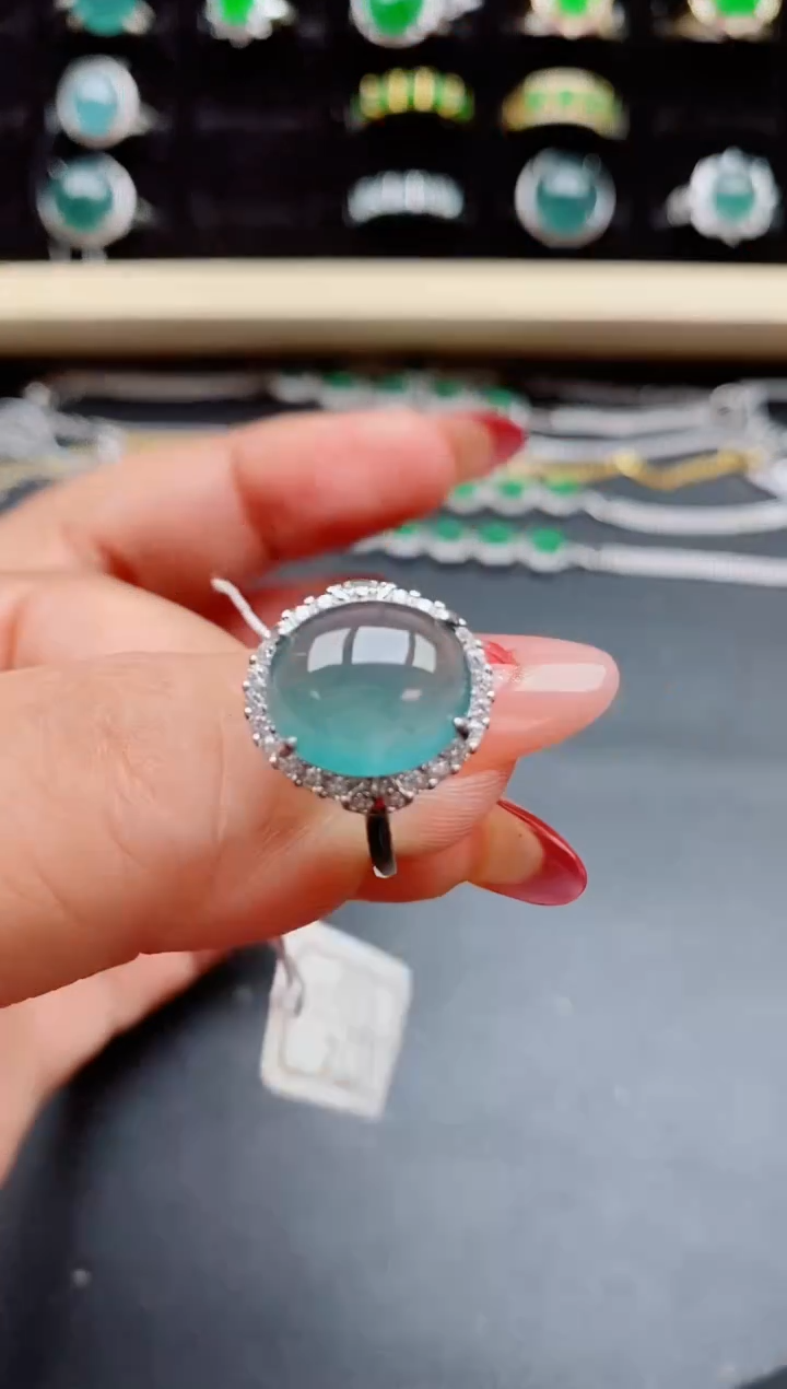 【闪购商品】翡翠戒指银S925镶嵌321321