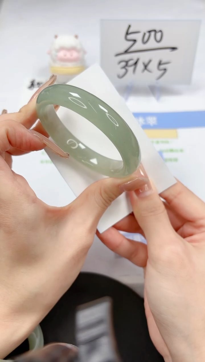 【闪购商品】石英质玉手镯未镶嵌A7-54.3-53