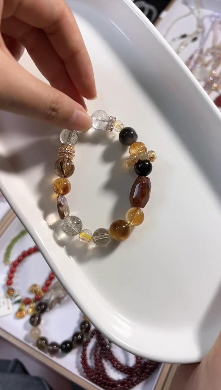 【闪购商品】水晶手链银S925镶嵌多样性发货颜色微差