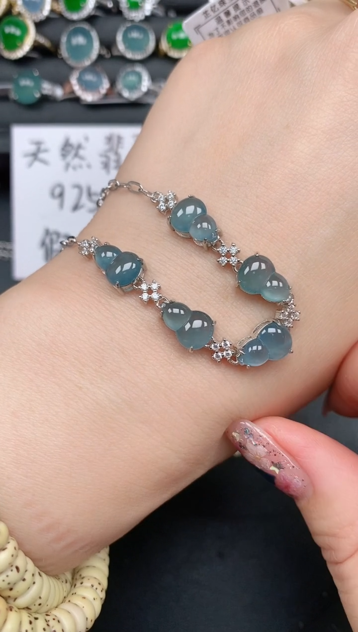 翡翠戒指银S925镶嵌111111