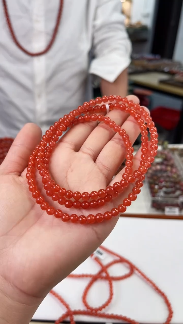 【闪购商品】南红玛瑙冰红多圈5+未镶嵌一个/条