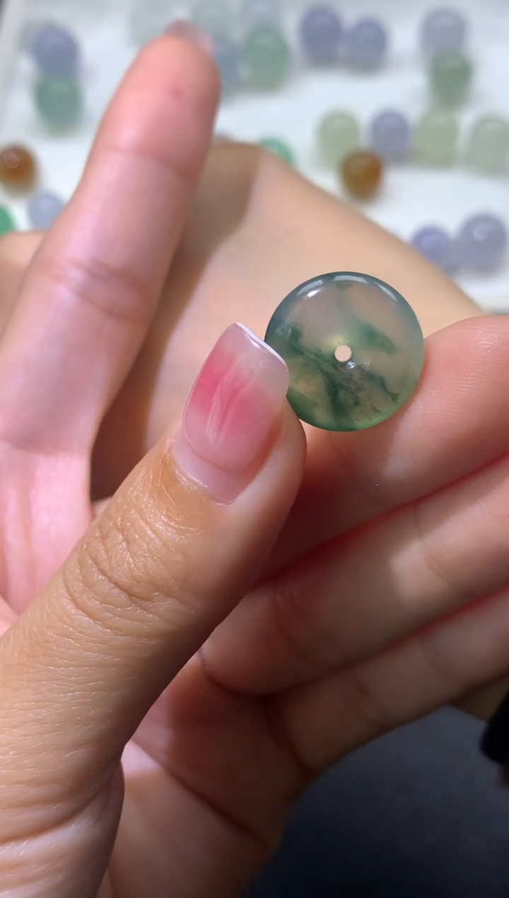 【闪购商品】定制翡翠未镶嵌平安扣 1180+118