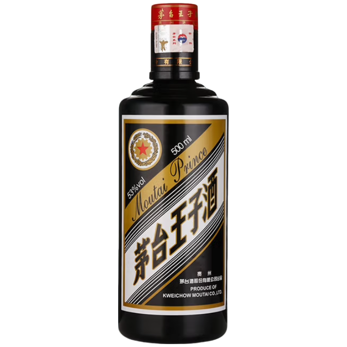 MOUTAI PRINCE/茅台王子酒黑金王子酱香型白酒53度500ml单瓶装