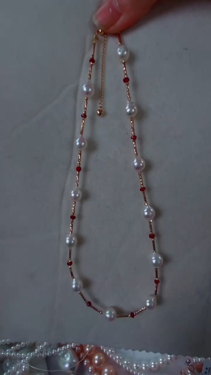 【闪购商品】海水珍珠颈饰银S925镶嵌设计款8--9