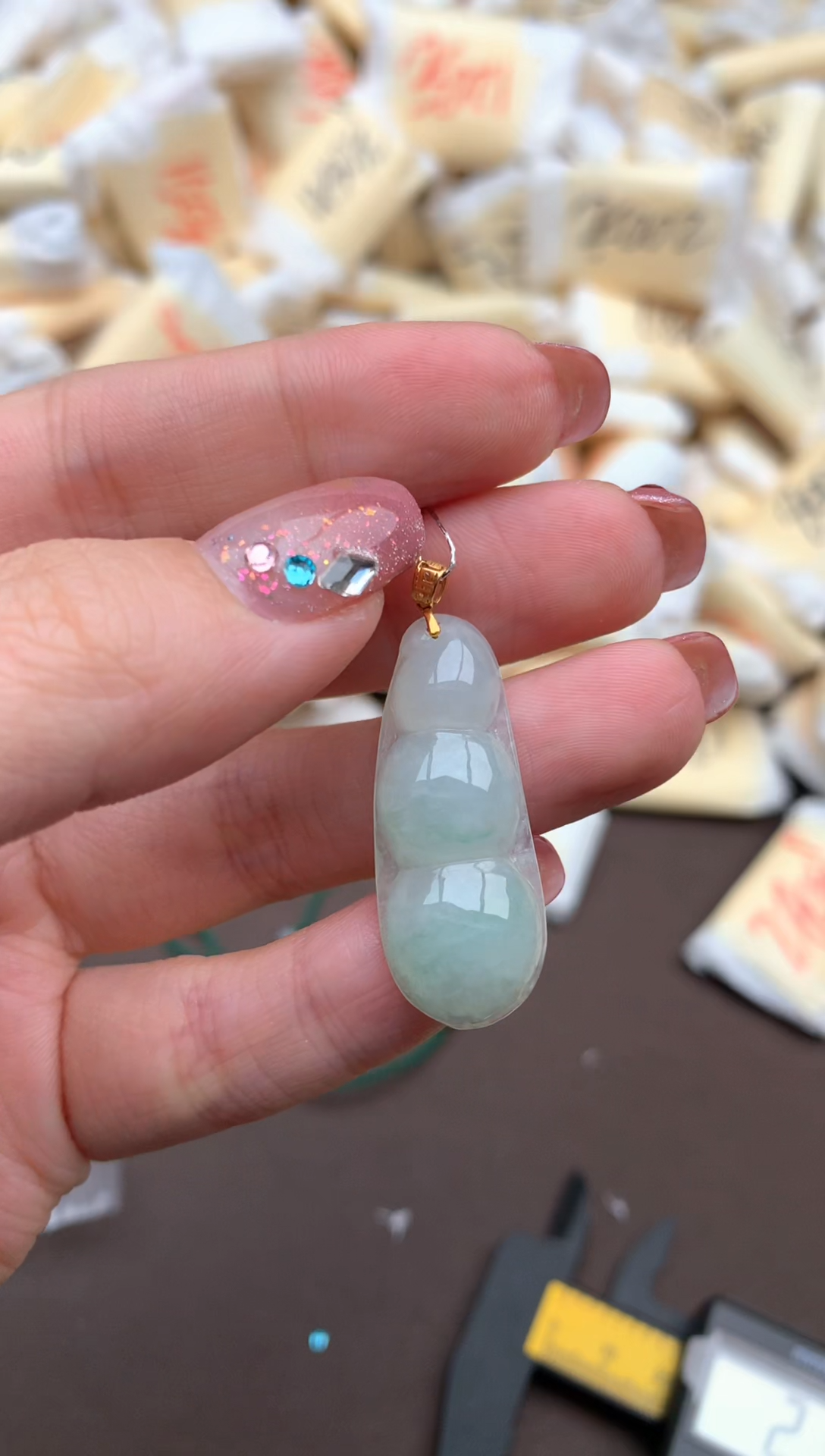 【闪购商品】翡翠挂件18K金镶嵌一