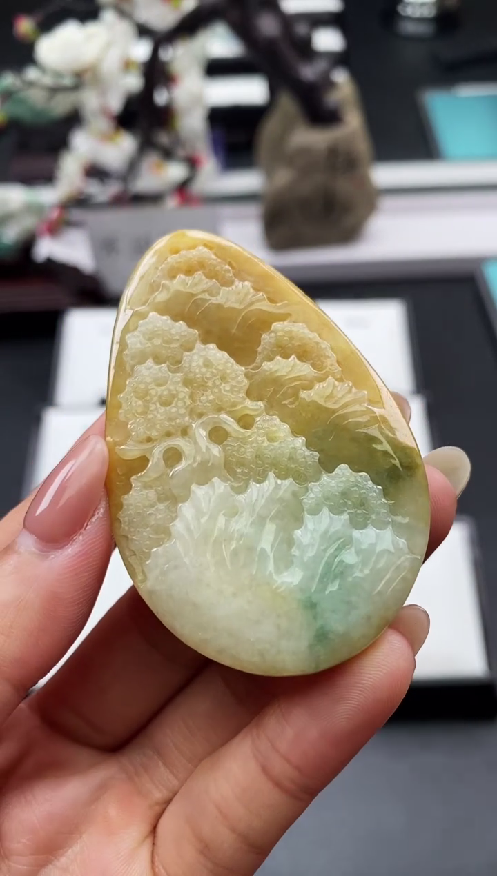【闪购商品】翡翠颈饰未镶嵌天然缅甸A货翡翠