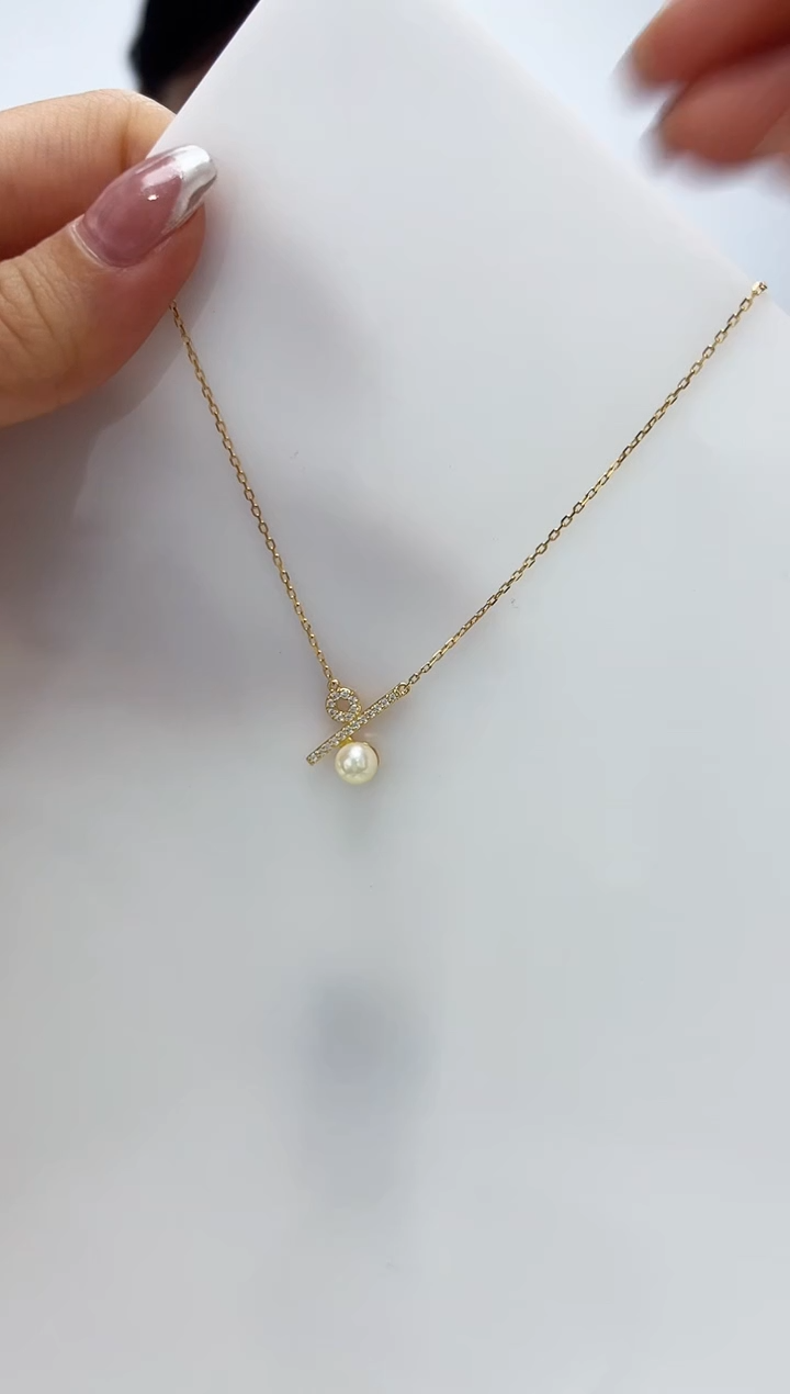 【闪购商品】海水珍珠DA银S925镶嵌套链 C631