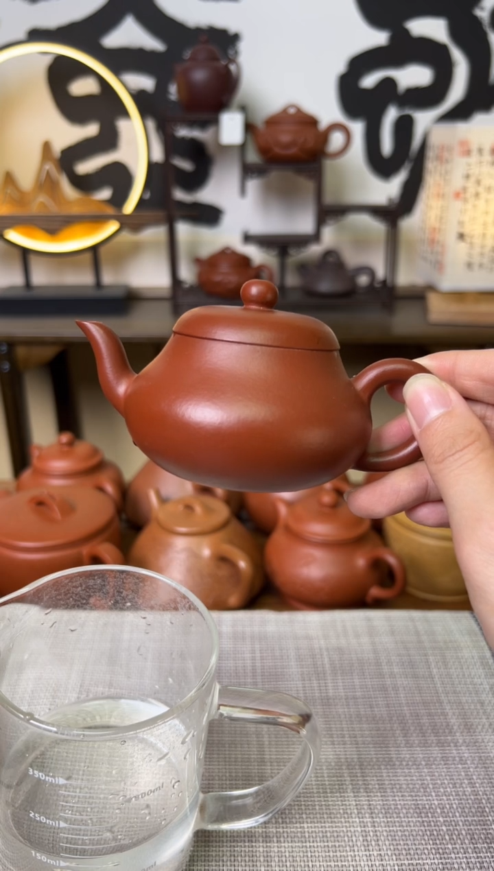 【闪购商品】朱泥茶壶朱泥矮梨壶12CC