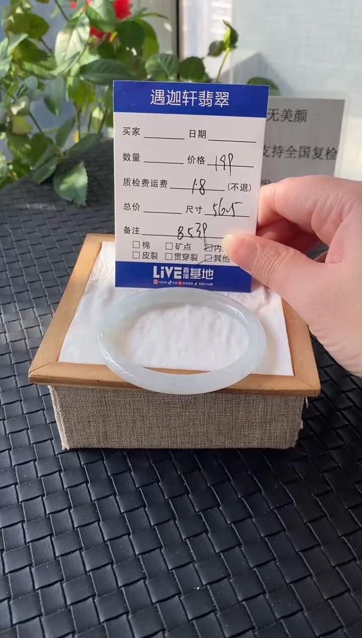 未镶嵌手镯翡翠56.5圈口 B539编码