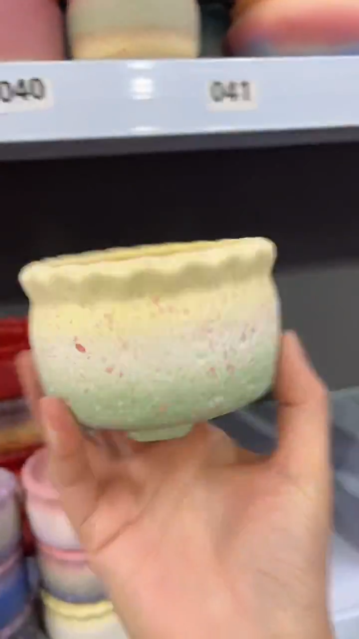 麦饭石粗陶多肉花盆9*6