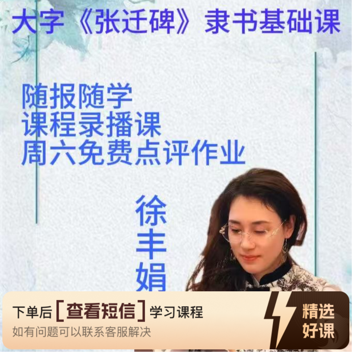 徐丰娟大字《张迁碑》隶书基础课（留意短信解锁课程）