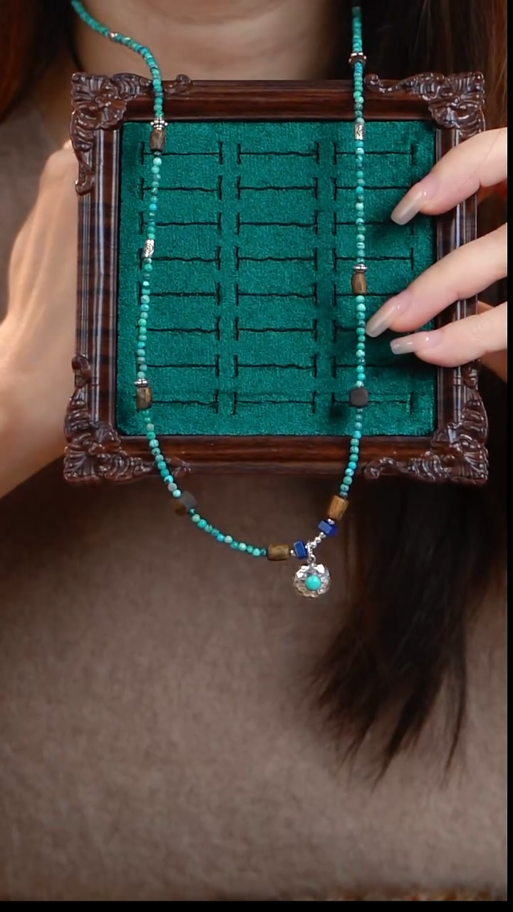 未镶嵌绿松石项链绿松