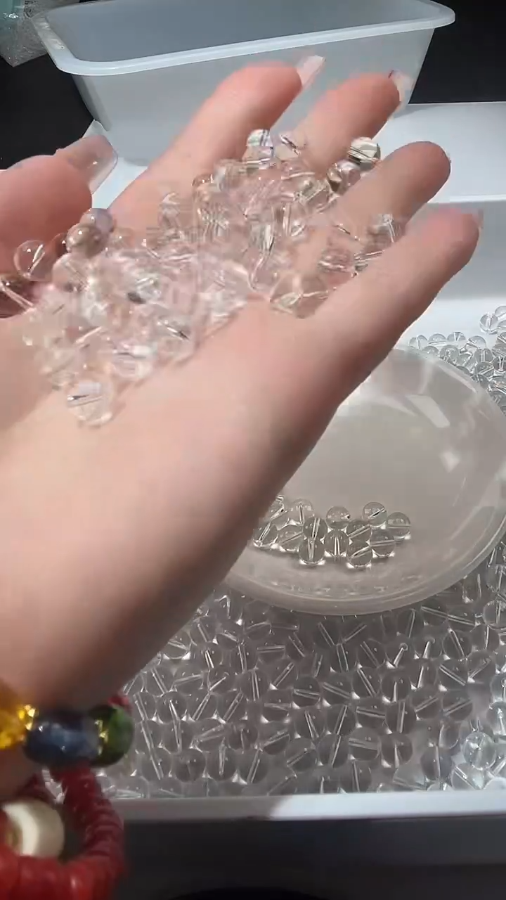 颈饰未镶嵌水晶w189白水晶8mm*30颗