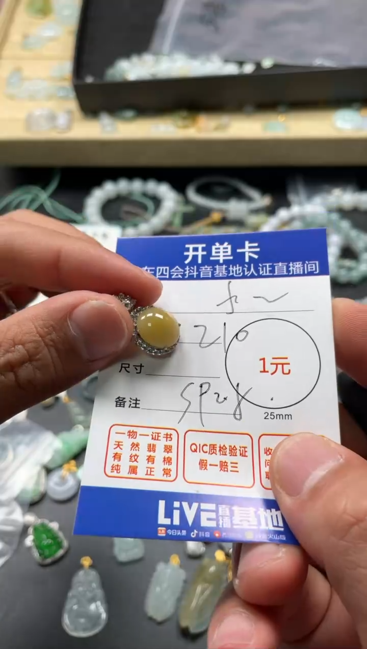 颈饰未镶嵌翡翠@**静挂件