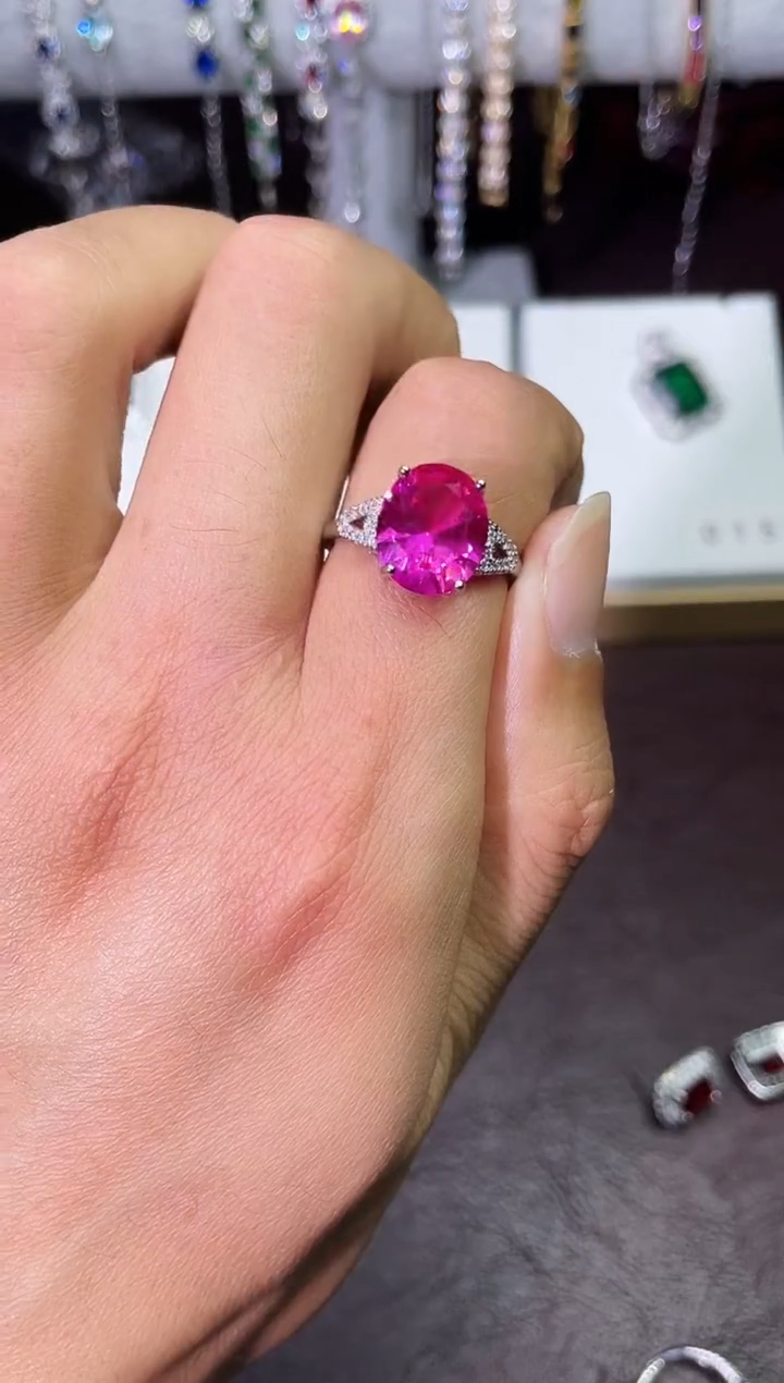 合金合成钻石热粉戒指